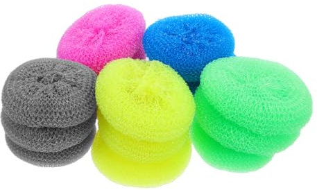COLLBATH Putzbürsten Satz 20 Stück Wiederverwendbare Runde Spülbürsten Aus Scheuerbürsten Aus Netzgewebe Kochgeschirr