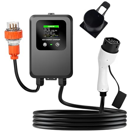 BEALIFE EV 10M 7KW 32A Auto Casa EV Stazione di ricarica Auto elettrica con cavo da 10 m Telefono Scheda N-FC, Collega e carica