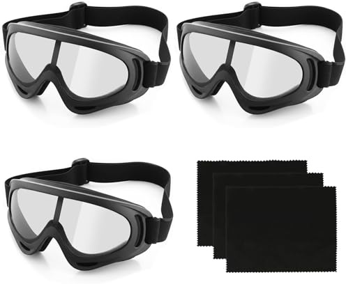 Svitzoot 3stück Schutzbrille, Arbeitsschutzbrille,Staubdichte Schutzbrillen | Transparent Staubschutzbrille, Antibeschlagbrille Sicherheitsbrille mit Schwamm Innenrahmen