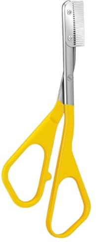 Rifinitore per sopracciglia in acciaio inossidabile, Forbici per sopracciglia con pettine, Rifinitore in acciaio inossidabile, Strumento di precisione per modellare le per donne e uomini