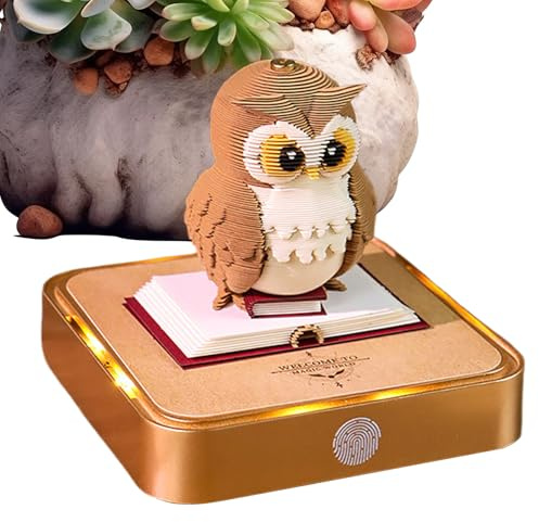 MWZBTG 3D Calendar 2026 | Aesthetic Bookmark 2026 | Tear-Off 3D Calendar Sculpture - For Coffee Table Dining Room Bookshelf Bedside Table Teacher Teenagers Children Girls Adults