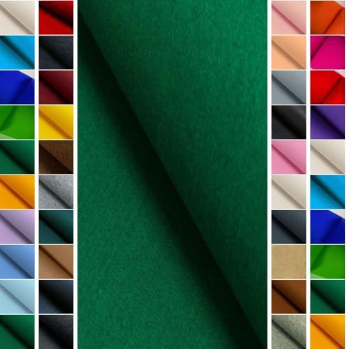 StoffBook Dunkelgrün Bastelfilz für Kindergarten und Taschen, c985 | Robuster Filzstoff, ca. 4-4,5 mm dick, Überbreite 100 cm, aus 100% Polyester, sehr langlebig und formstabil