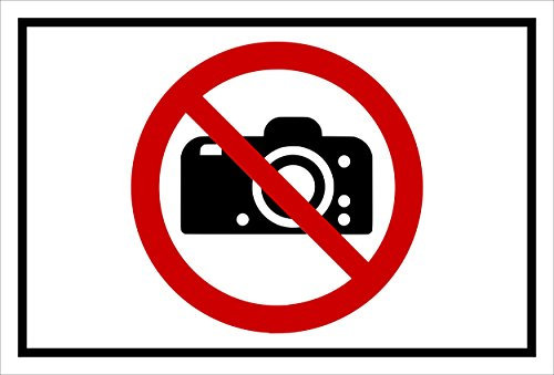 Melis-Folienwerkstatt Schild - Fotografieren verboten - 45x30cm - - Bohrlöcher - 3mm Aluverbund – S00355-032-A 20 VAR