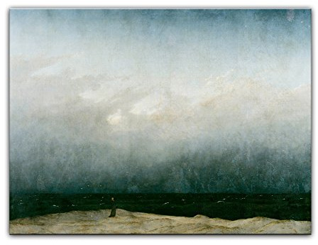 Bilderdepot24 Kunstdruck Poster - Caspar David Friedrich Der Mönch am Meer 80x60 cm ca. A1 - Alte Meister Bild ohne Rahmen