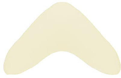 Dukal | Bumerangkissen/Lesekissen + Bezug aus hochwertigem DOPPEL-Jersey (100% Baumwolle) | Farbe: creme