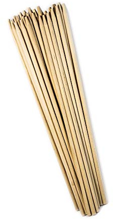 Perfectware PW-CDS30SP-50 30 Wooden Marshmallow Sticks (Pack of 50), Natural Wood