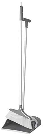NLIAN- Ensemble de balayette et pelle à balai, Vertical avec balai à manche en aluminium et bac à poussière avec manche long ABS de haute qualité conception de verrouillage de peigne