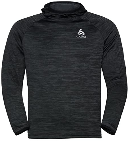 Odlo Laufshirt Herren Langarm Essential Thermal I Sport Shirt Männer I Sport Oberteil I Midlayer I Fitness Shirt