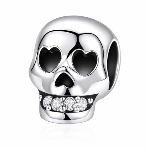 MariaFonte Breloque Charm New 2025 Crâne Halloween Pendentifs Original Charming Bead Argent 925 Maman Coeur Compatible Rose Porte-bonheur Famille Noël Femme Bracelet Or Fille Infini Bracelet