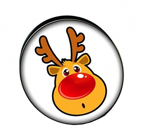 Taffstyle Ohr Plug Flesh Tunnel Piercing Ohrpiercing Picture Weihnachts Motiv Comic Rentier
