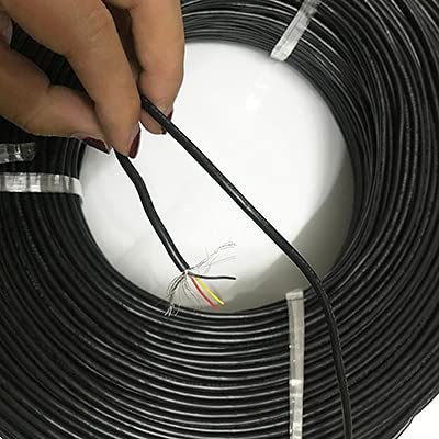 Davitu Wires & Cables - 305M/lot 28AWG Multi-core Shielded Cable RVVP 2-core 3-core 4-core Anti-interference Control Line signal Wire USB Wire DHL - (Color: black, Length: 305 meters, 28AWG 2core)
