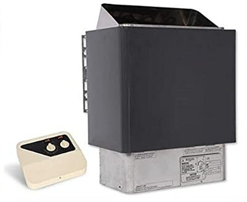 UIGJIOG Stufa Sauna, Stufa elettrica per Sauna in Acciaio Inox 3-9kW per Sauna, Stufa Sauna con controllore Esterni, Stufa elettrica 220v Sauna per Appartamento,8.0KW