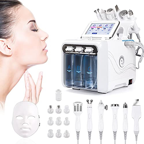 7 in 1 Wasser Wasserstoff Sauerstoff Schönheit Maschine, Hydro Dermabrasion Reinigen Gesichts Haut Wäscher ​Jet Schälen Maschine, Professionel Haut Verjüngung Klein Blase Gerät für Spa