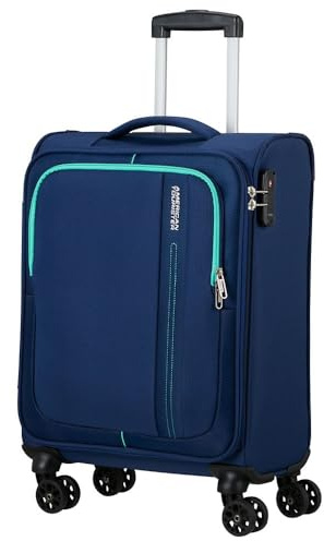 American Tourister Sea Seaker - Spinner S, bagagli a mano, 55 cm, 36 L, blu (Combat Navy)
