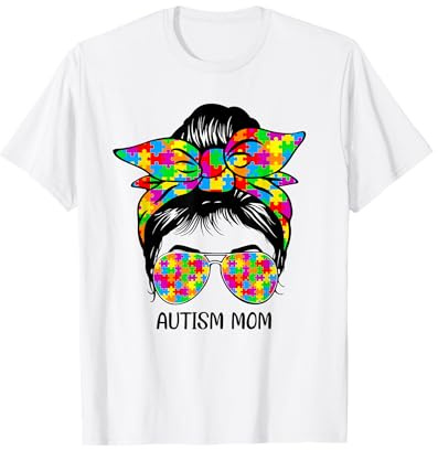 Autismus Mom autistisch chaotisch Brötchen Frauen Autismus Bewusstsein T-Shirt