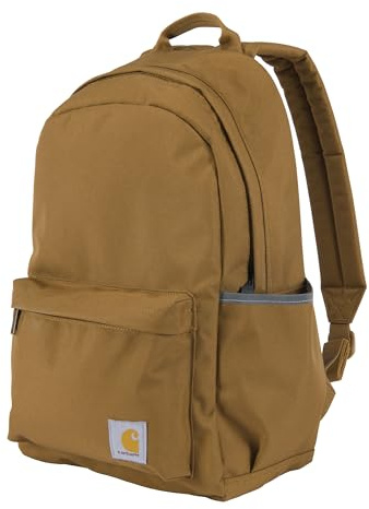 Carhartt 21L Classic Laptop Backpack, Water-Resistant Pack W/ 15 Laptop Sleeve and Organizational Compartments, Carhartt Brown