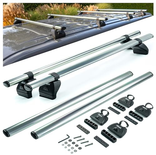Rhino KammBar Fleet | Kompatibel mit Peugeot Boxer 2006+ L1H1/L2H1/L2H2/L3H2/L3H3/L4H2/L4H3 | Dachgepäckträger Dachträger | Dachschienen für Nutzfahrzeuge, 3 Stück | Verzinktem Stahl | TÜV