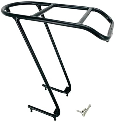 LOVIVER Front Rack Pannier Carrier, Bike Pannier Rack, Heavy Duty Aluminum Alloy Front Bike Rack for 20inch Folding Bike, Black