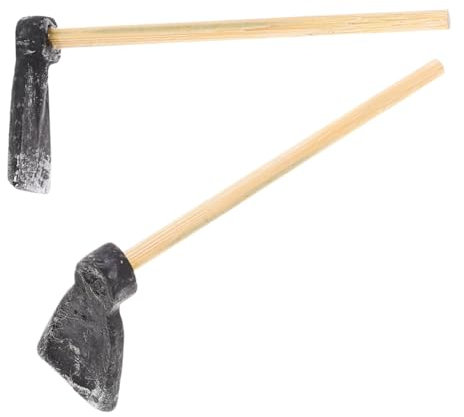 KICHOUSE 2stücke Miniatur Gartengeräte Pack Mini Hoe Für Und -landschaften Spielzeug Für Kreative Und Deko Für Mini-