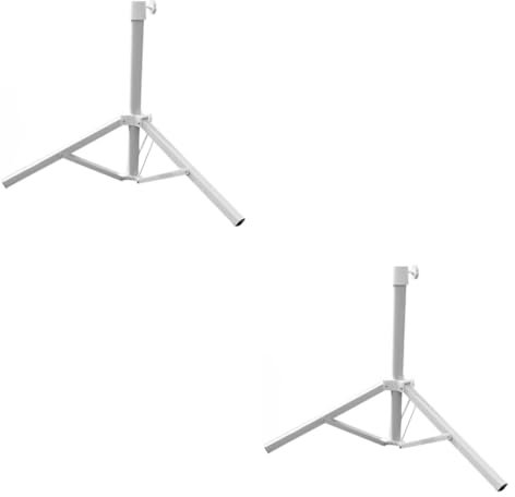 HANABASS 2 Pcs Sturdy Metal Beach Umbrella Base Stand Triangular Sun Umbrella Anchor for Outdoor Use