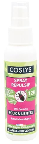 Coslys Cheveux Spray Répulsif Anti-Poux 100ml
