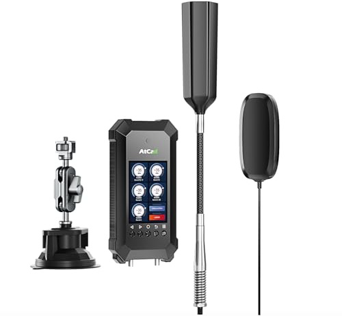 Atcall Cell Phone Booster for Trucks & Semi-Trucks, Intuitive LCD Monitor, Boosts 5G & 4G LTE for All U.S. Carriers-Verizon, AT&T, T-Mobile, FCC Approved Cell Phone Signal Booster for Truck
