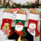 Shyllin 45cm Calcetines Navidad Chimenea Blanco, Lote de 3 Calcetines Navidad Decoración, para árbol de Navidad, Calcetines de Regalo, Decoración Navideña, Chimenea, Escaleras(Rojo)