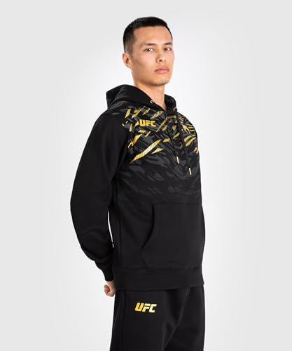 Venum UFC Fusion Replica Pullover Hoodie för män, Svart/guld, XL