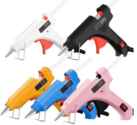 Mini pistolet à colle chaude 30 W, pistolet à colle haute température pour bricolage, projets, réparations rapides à domicile, arts créatifs, avec 6 bâtons de colle pour projets de bricolage et r