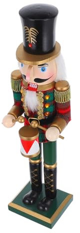 Cabilock Schiaccianoci in Legno Per Natale Decorazione Da Tavolo Classica Statuetta Di Soldato Ornamento Natalizio Figura in Legno Per Feste
