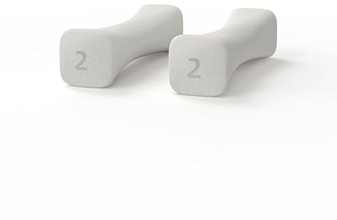 Alephnull Hantelset mit 2 Hanteln für Indoor- und Outdoor-Krafttraining, Fitnessübungen (Weiß, 2 Pfund)