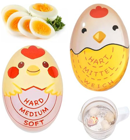 2 temporizadores para cocinar (duro/medio/blando), selección del grado de madurez de los huevos según la temperatura, temporizador para huevos cocidos para el agua, temporizador para el hogar, escuela