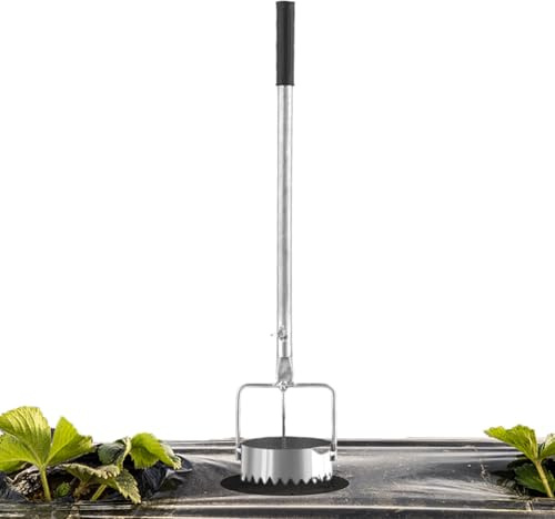 Plantas de cebolla, lámina para mantillo, agujeros de plantación ajustable, extracción de suelo, riego y retención de humedad, bancal elevado