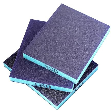 Set di spugne abrasive 6/4/3 pezzi, grana 60-800, lavabili, riutilizzabili, bagnate e asciutte, for lucidatura mobili in legno, metallo vetro Per Muro, Legno, Carrozzeria, Ferro, Plastica