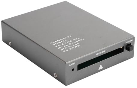 Akozon Lector de Tarjetas de Memoria Flash USB2.0 a PC ATA Adaptador Plug and Play para Computadora PC, Lector de Tarjetas PCMCIA USB 2.0, Interfaz USB2.0 a Tarjeta ATA
