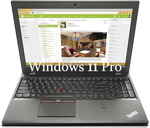 Lenovo Thinkpad T560 Business Laptop, 15.6inch Display, Intel Core i5-6200U 2.3GHz, 8GB RAM, 256GB SSD, HDMI, QWERTY Keyboard, Windows 11 Pro (Renewed)