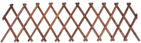 Alasum Treillis de Jardin en Bois Marron Extensible pour Plantes Grimpantes Support Robuste et Résistant, comme Séparation ou Décoration Murale