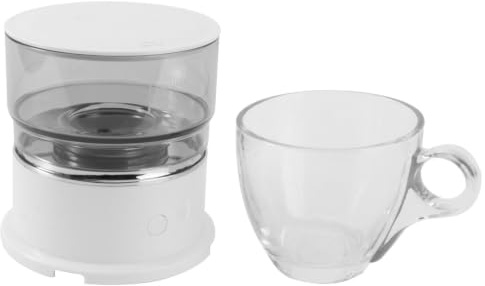 Angoily Cafetière Filtre Manuelle Portable 160ml en Acier Inoxydable et Plastique Transparent pour Maison et Extérieur Filtre à Mailles Fines pour Café à Froid Style Plusieurs styles