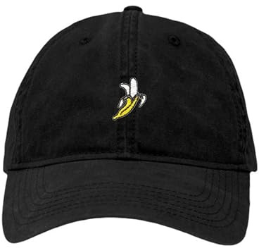 Go All Out One Size Black Dad Banana Embroidered Hat