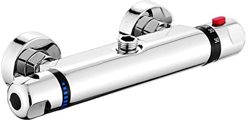 Vinteky Mitigeur douche thermostatique murale Mitigeur de Baignoire Chromé Robinet Mélangeur pour Salle de Bain