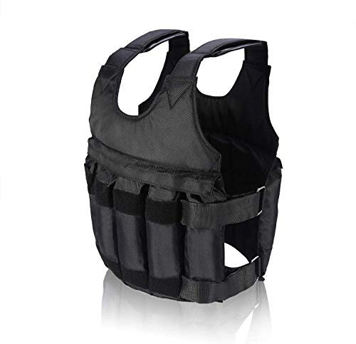 Gewichtsweste 20 kg, Weighted Vest Men Verstellbar für Workout Gewichtsverlust Laufen Fitnessstudio Training Taille Gewichtsjacke Laufen Fitness Weigh Training vest