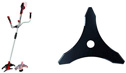 Einhell Akku-Sense AGILLO Power X-Change Rasentrimmer, 2 x 18 V, max. Drehzahl 6300 min-1, max. Schnittbreite 30 cm + Dickichtmesser 255 Zubehör für Sensen