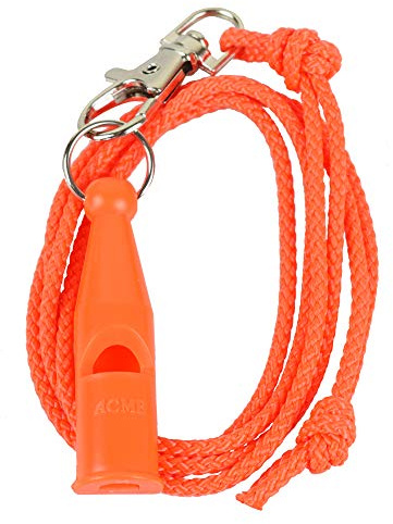 ACME Field Trail Hundepfeife No. 212 + GRATIS Pfeifenband | Original aus England | Laut und weitreichend (orange)