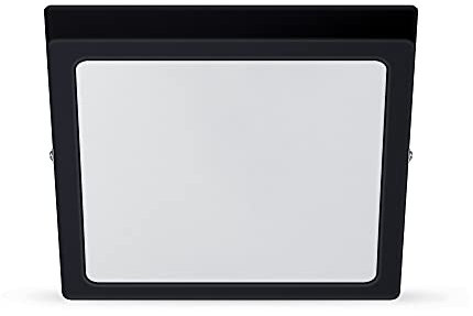 Philips LED Einbauspot Slim Surface, 20W, warmweißes Licht (2700K), quadratisch, Schwarz