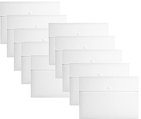A4 Dokumententasche aus Kunststoff für Studenten, Schule, Büro, Papiere, Kanzleipapier, Dokumenten-Organizer, Druckknopfverschluss
