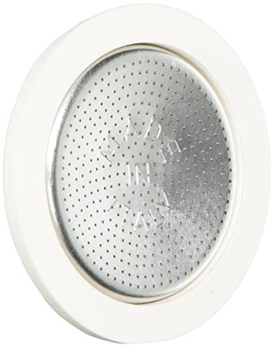 Bialetti 800039 Spare Parts, Includes 1 Gasket and 1 Plate, Compatible with Moka Express 3/4 cups, Moka Induction, Barley Express and Brikka, Silver