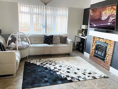 Vip Leather NEU KUHFELL Patchwork Teppich Cod Mart CMB10 1000 (180 x 240 cm)