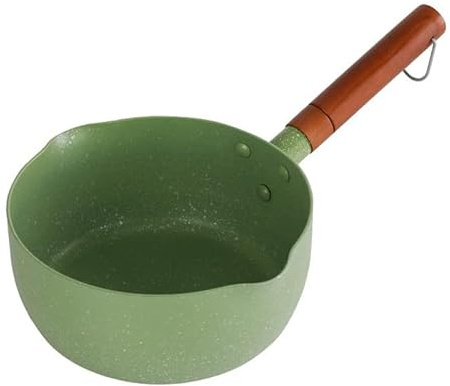 Casseruola in Stile Giapponese, Padella Antiaderente per Zuppa di Noodle al Latte Senza Coperchio Pentola per Alimenti per Stufa a Gas Stufa a Induzione(20cm-Verde)