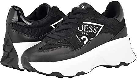 GUESS Women's Calebb Sneaker, Black, 5.5 UK