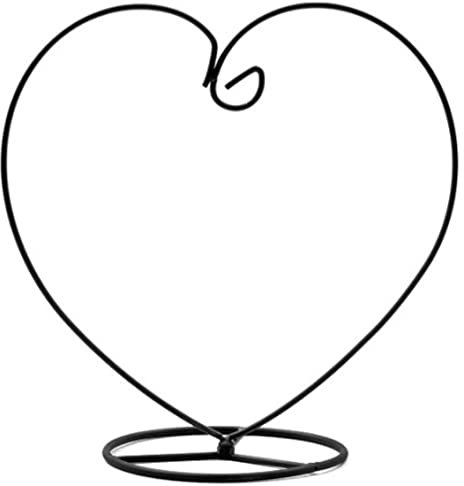 YONGRONGHE Ornament Display Stand Home Wedding Decoration Rack Plant Display Stand Heart Shaped Holder for Hanging Glass Globe Ball Air Plant Terrarium Ornament Stand Iron